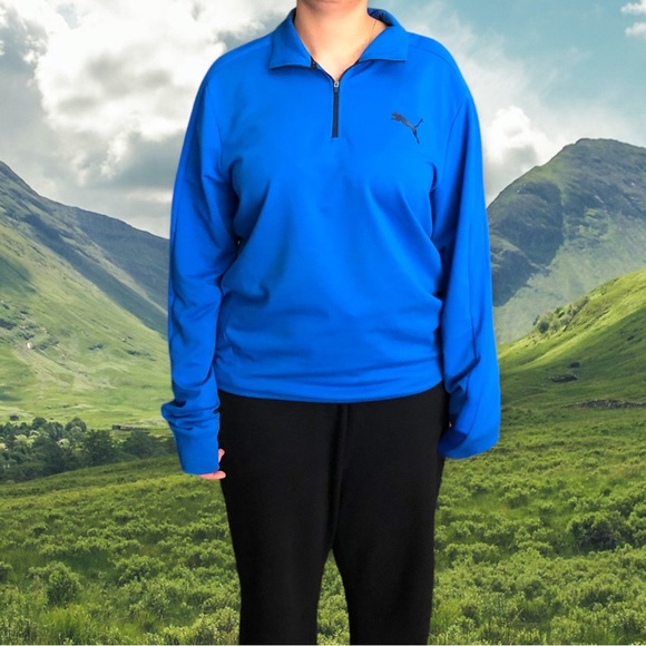 PUMA 1/4 ZIP PULLOVER, XL, UNISEX, W/HIDDEN THUMB HOLES - Picture 5 of 15